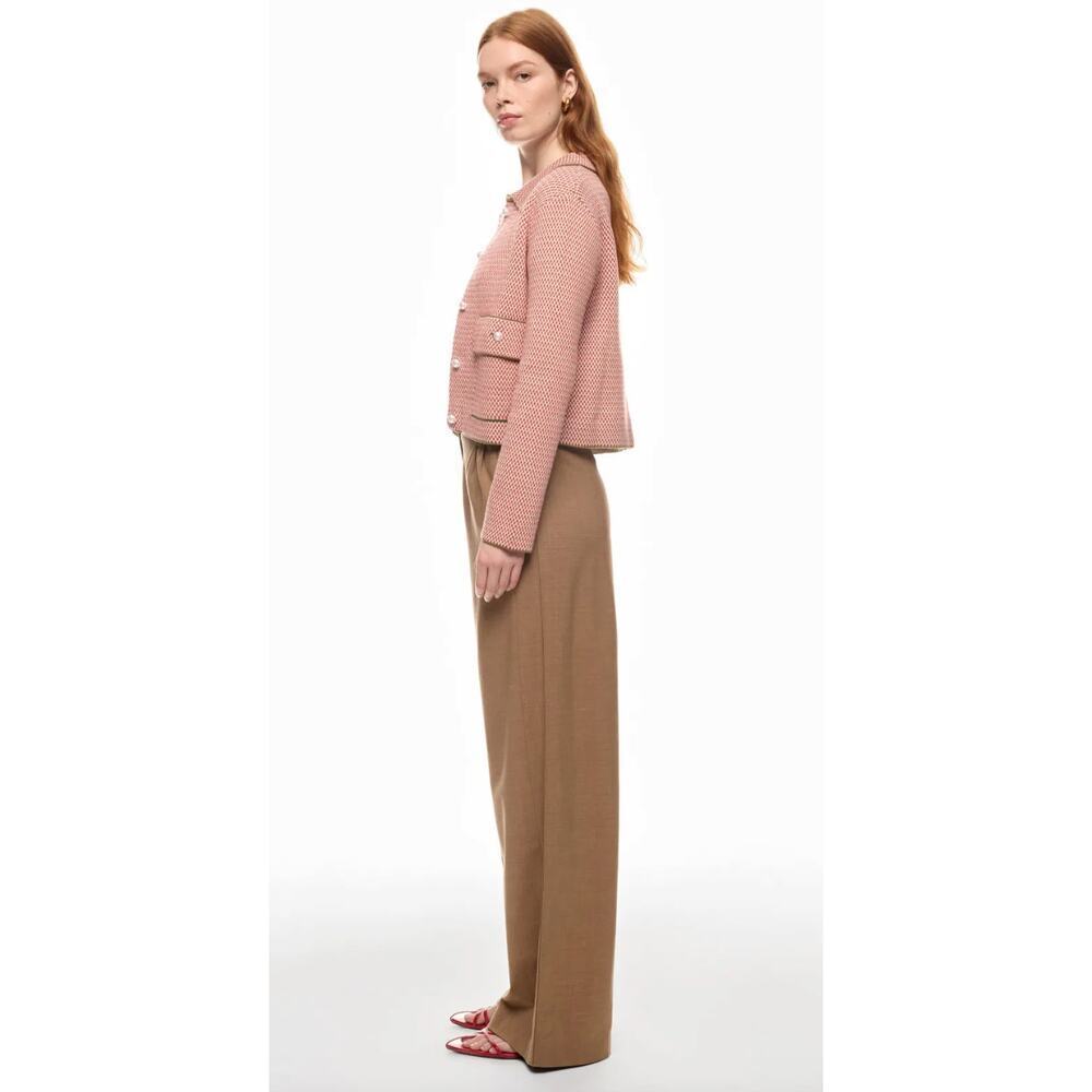 Adam Lippes x RTR Pink Knit Collared Jacket - Picture 3 of 10